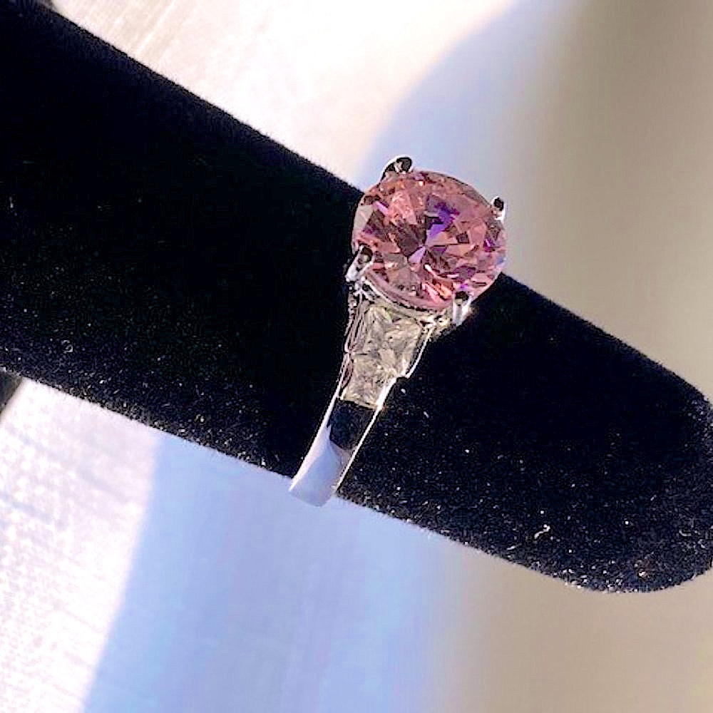Pink Ice Cubic Zirconia Ring